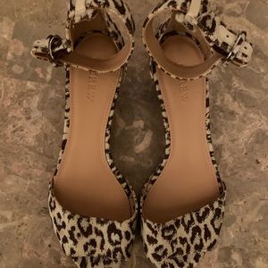 J Crew leopard sandals